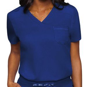 Med Couture Touch Tuck In Chest Pocket Scrub Top